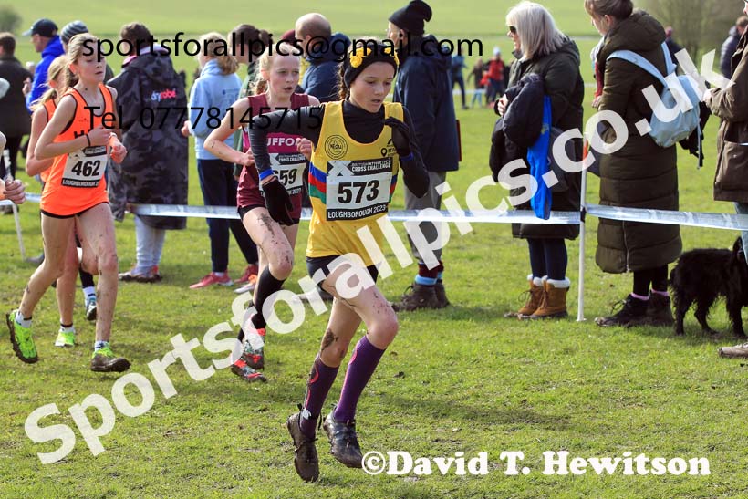 Girls Under-13s 2023 UK CAU Inter Counties Cross Country Champs, Prestwold Hall, Loughborough. Photo: David T. Hewitson/Sports for All Pics